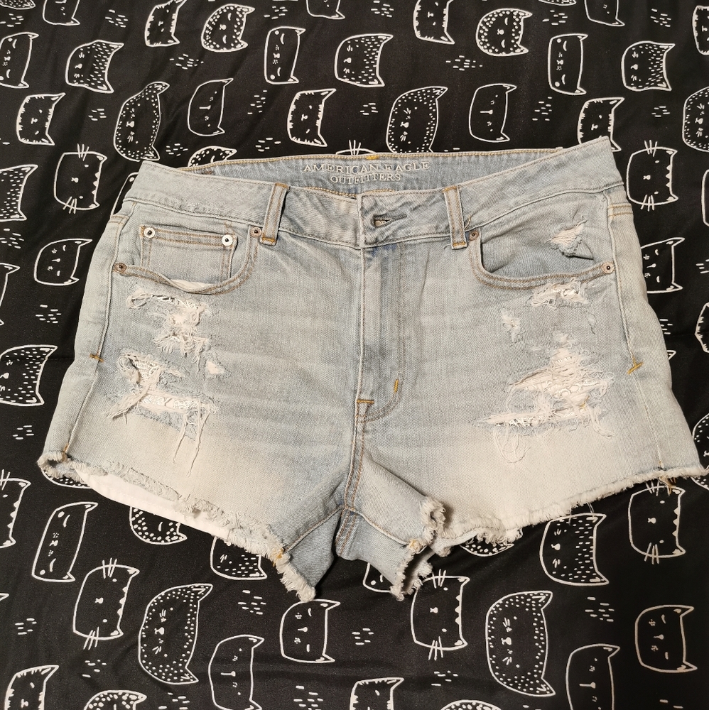 AEO Distressed Denim Shorts